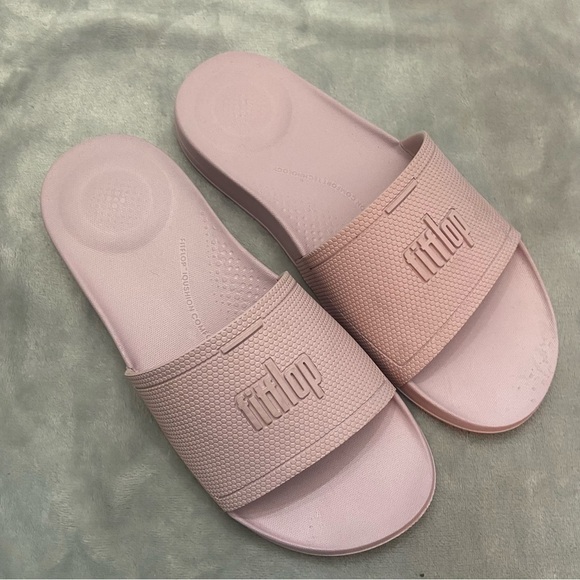 New! Fitflop iQushion slides soft lilac purple - Picture 6 of 8